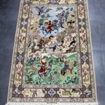 200X130cm أصفهان نقشة رحلة صيد ممضية مُدرس