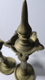 Kerala Nilavilakku مصابيح زيتية تراثية هندية ثقيلة معروفة باسم - Image 8