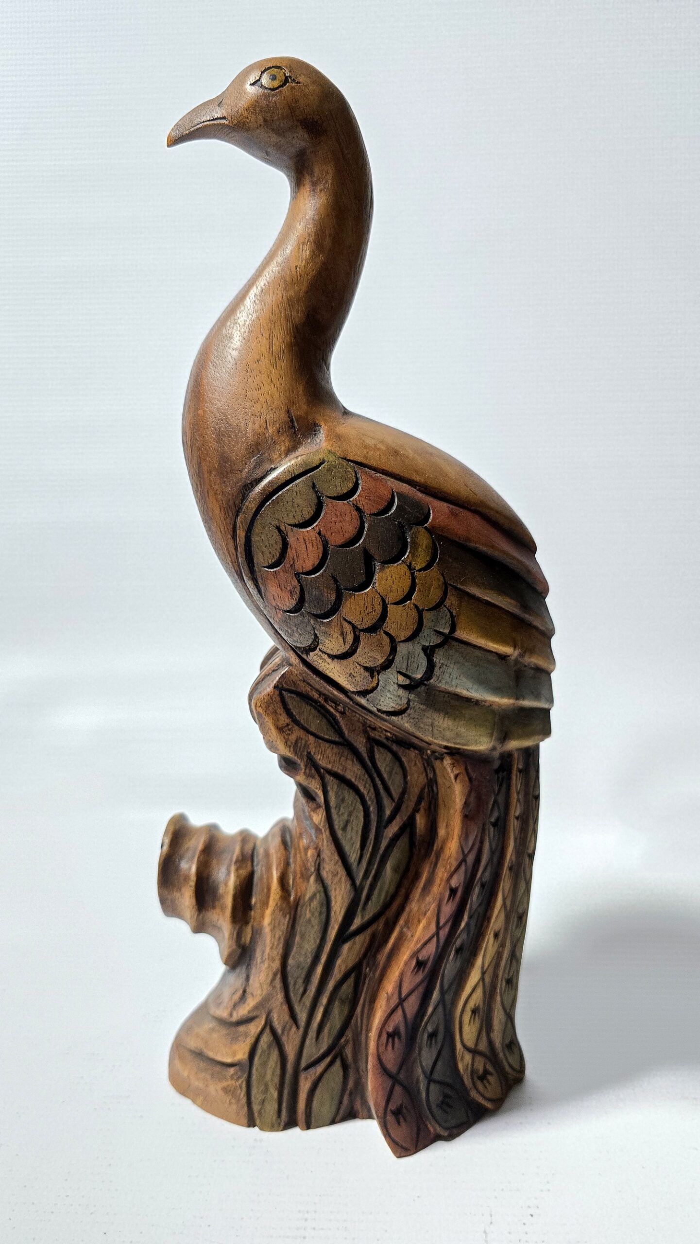 20260710_193505 طائر منحوت يدوياً من الخشب الطبيعي بالكامل - Image 1