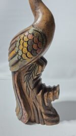 طائر منحوت يدوياً من الخشب الطبيعي بالكامل - Image 7