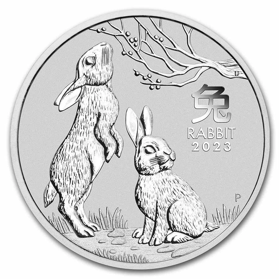 s-l1200 (16) 2023 Australia 1 oz Silver Lunar Year of the Rabbit BU Coin (Series III) - Image 1