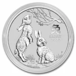 2023 Australia 1 oz Silver Lunar Year of the Rabbit BU Coin (Series III) - Image 4