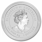 2023 Australia 1 oz Silver Lunar Year of the Rabbit BU Coin (Series III) - Image 5